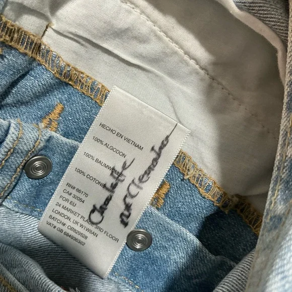 🖤 BDG Denim Overall Shorts - 00 / 24 - Picture 6 of 6